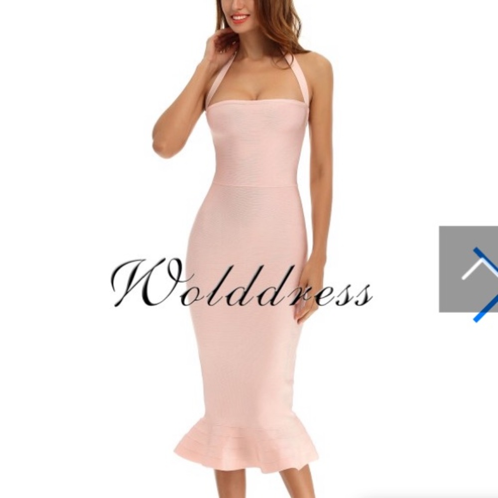 Blush Bandage Evening Mermaid Dress